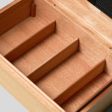 Z80雪茄保濕盒天然橡木/紅色