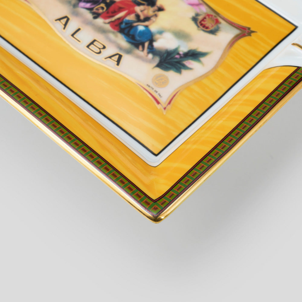 Flor de Alba Yellow Porcelain Cigar Ashtray | Elie Bleu Accessory | Cigar Ashtray | Migratory HK | 雪茄香港 | Cigar HK