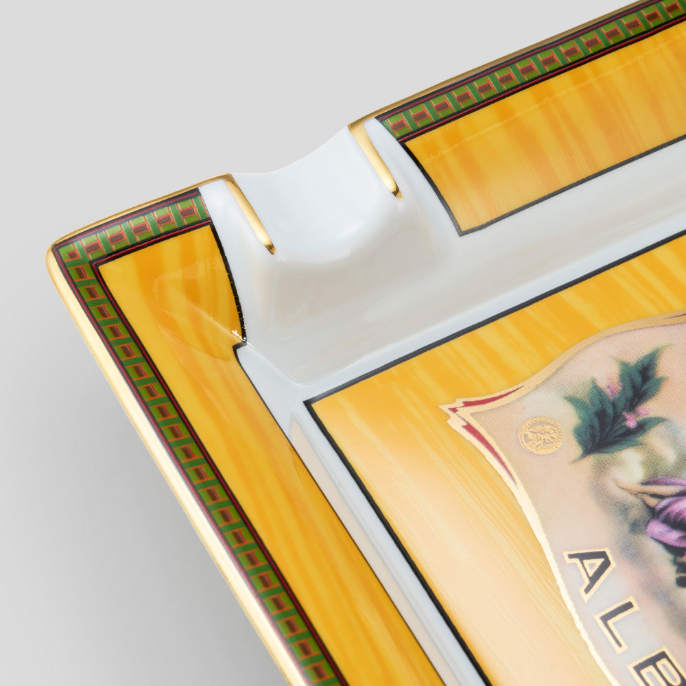 Flor de Alba Yellow Porcelain Cigar Ashtray | Elie Bleu Accessory | Cigar Ashtray | Migratory HK | 雪茄香港 | Cigar HK