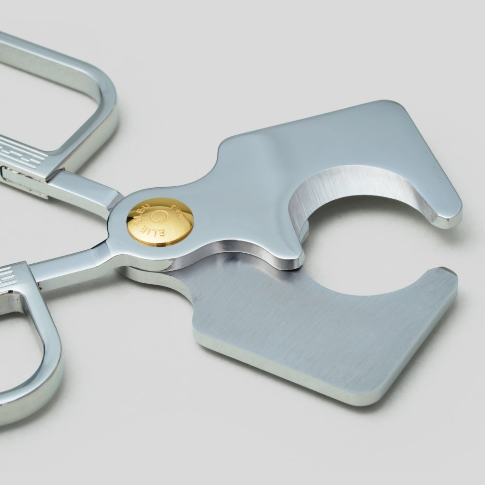 Cigar Scissors Steel Marquetry / Gold Button | Elie Bleu Accessory | Cigar Cutter | Migratory HK | 雪茄香港 | Cigar HK