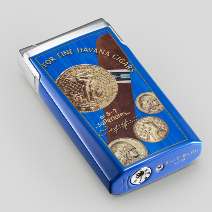 J15 Jet Cigar Lighter Medals Blue | Elie Bleu Accessory | Cigar Lighter | Migratory HK | 雪茄香港 | Cigar HK