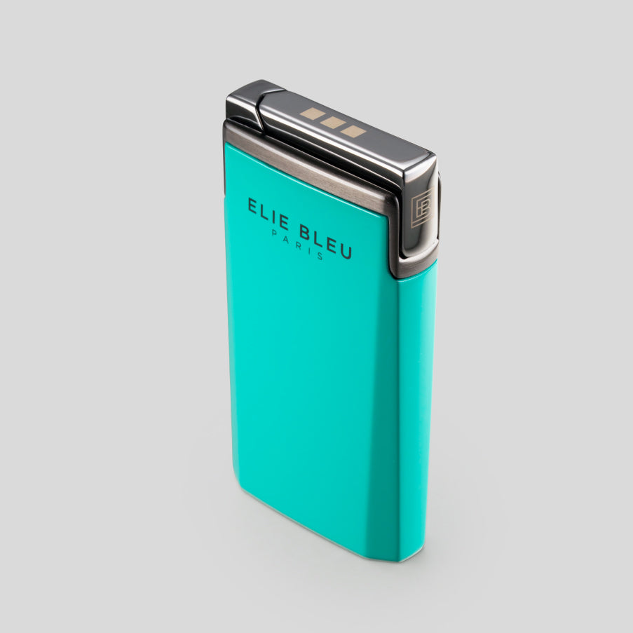 J15 Jet Cigar Lighter Teal W/Dark Chrome | Elie Bleu Accessory | Cigar Lighter | Migratory HK | 雪茄香港 | Cigar HK
