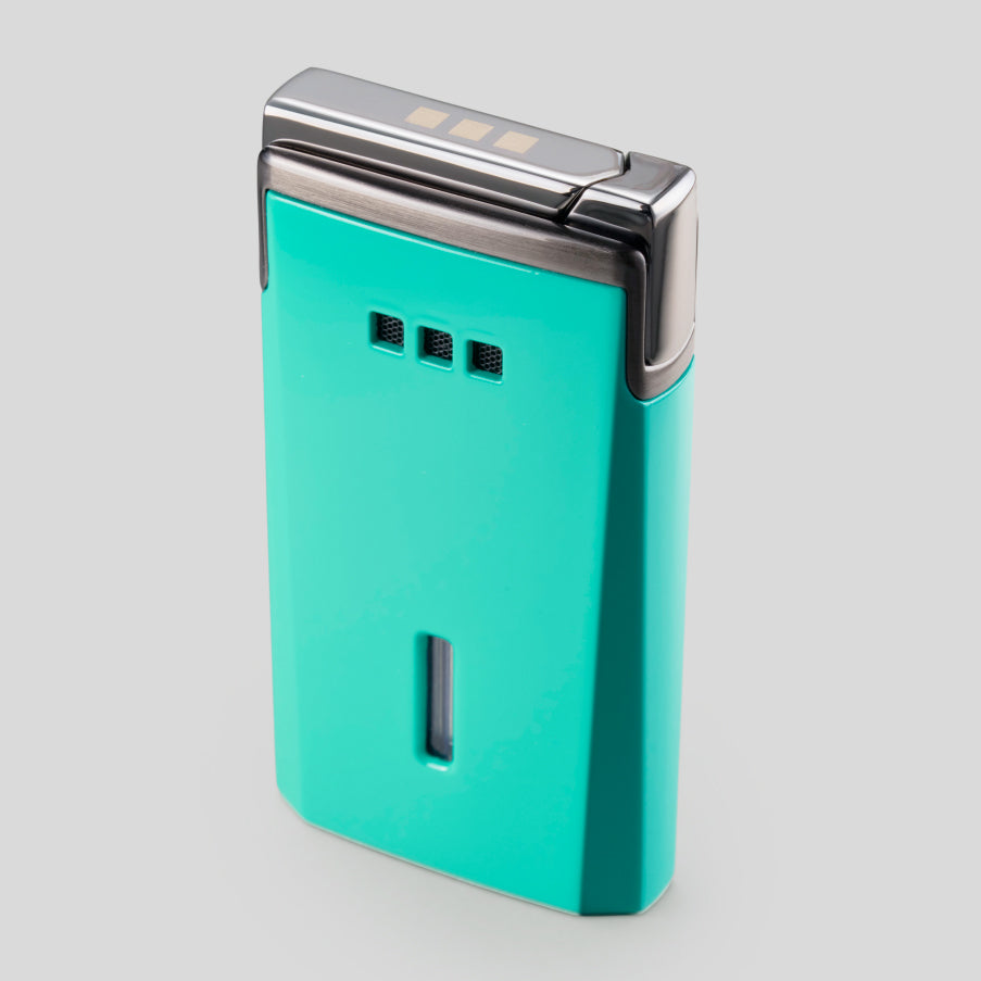J15 Jet Cigar Lighter Teal W/Dark Chrome | Elie Bleu Accessory | Cigar Lighter | Migratory HK | 雪茄香港 | Cigar HK