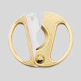 Round Cigar Cutter Gold / Pinstripe | Elie Bleu Accessory | Cigar Cutter | Migratory HK | 雪茄香港 | Cigar HK