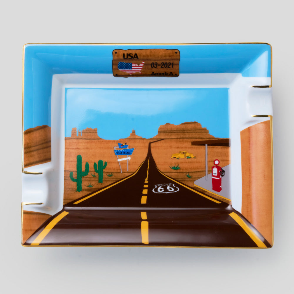 Route 66 Porceiain Cigar Ashtray | Elie Bleu Accessory | Cigar Ashtray  | Migratory HK | 雪茄香港 | Cigar HK