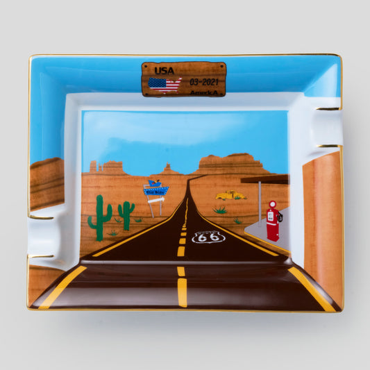 Route 66 Porceiain Cigar Ashtray | Elie Bleu Accessory | Cigar Ashtray | Migratory HK | 雪茄香港 | Cigar HK