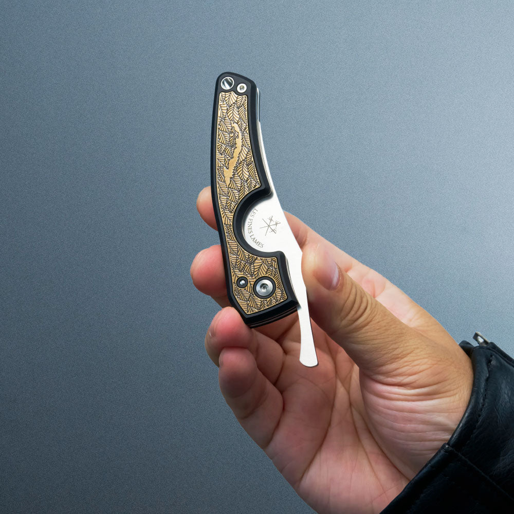 Cutter LE PETIT - Brass Leaves II | Les Fines Lames Accessory | Cigar Cutter | Migratory HK | 雪茄香港 | Cigar HK