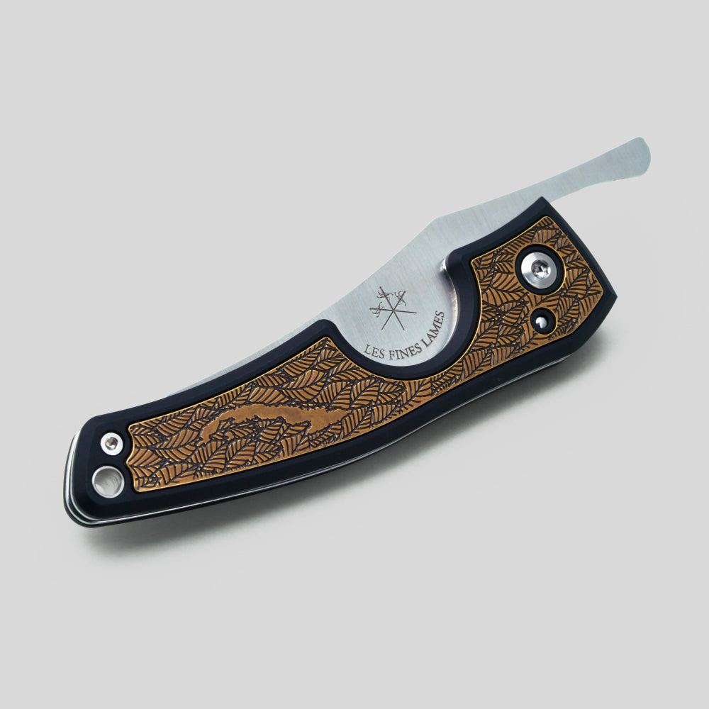Cutter LE PETIT - Brass Leaves II | Les Fines Lames Accessory | Cigar Cutter | Migratory HK | 雪茄香港 | Cigar HK