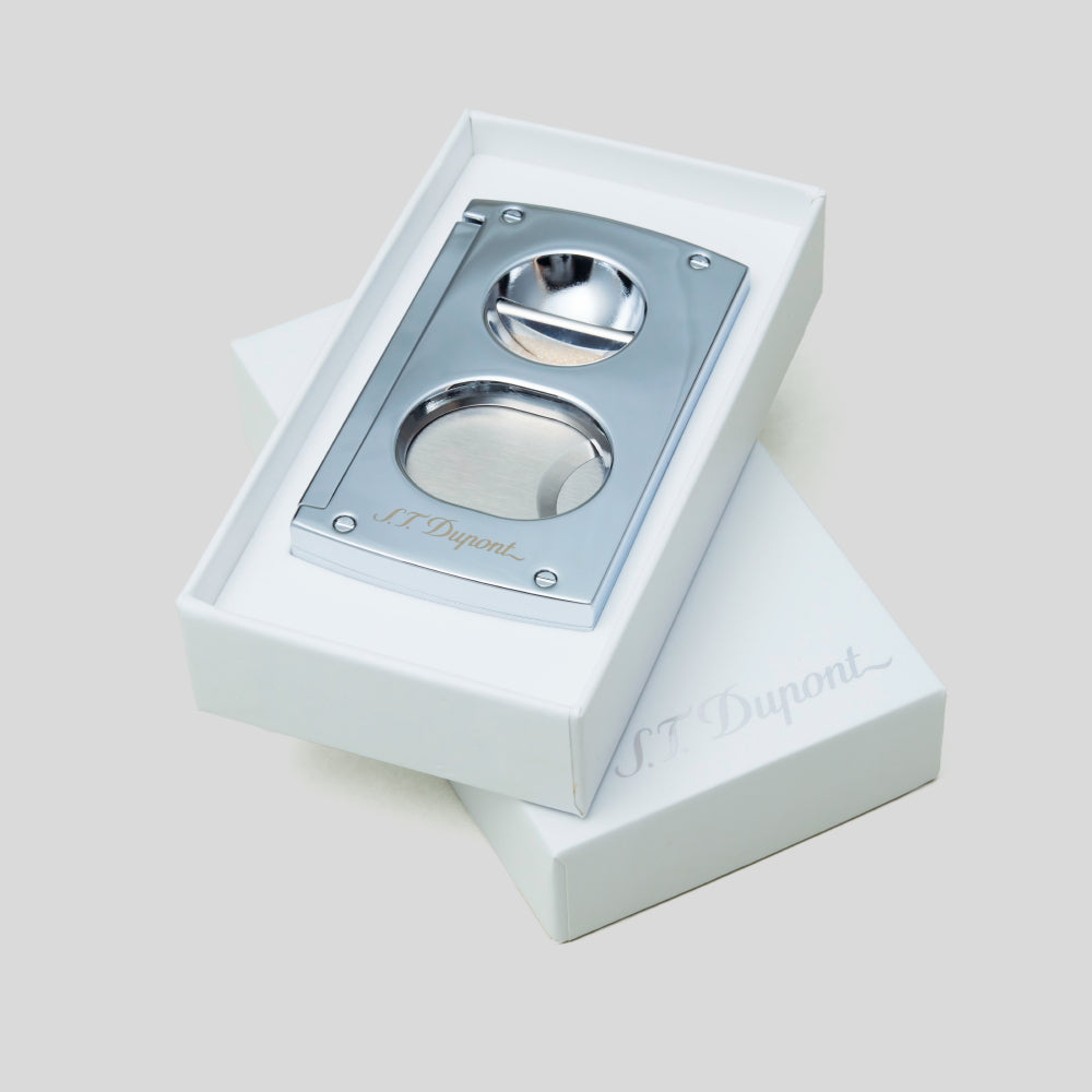 Double Blade Cigar Cutter Chrome | S.T. Dupont Accessory | Cigar Cutter | Migratory HK | 雪茄香港 | Cigar HK