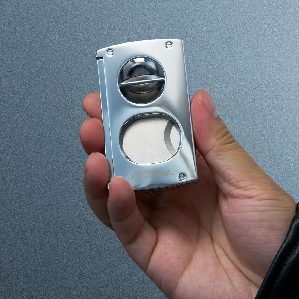 Double Blade Cigar Cutter Chrome | S.T. Dupont Accessory | Cigar Cutter | Migratory HK | 雪茄香港 | Cigar HK