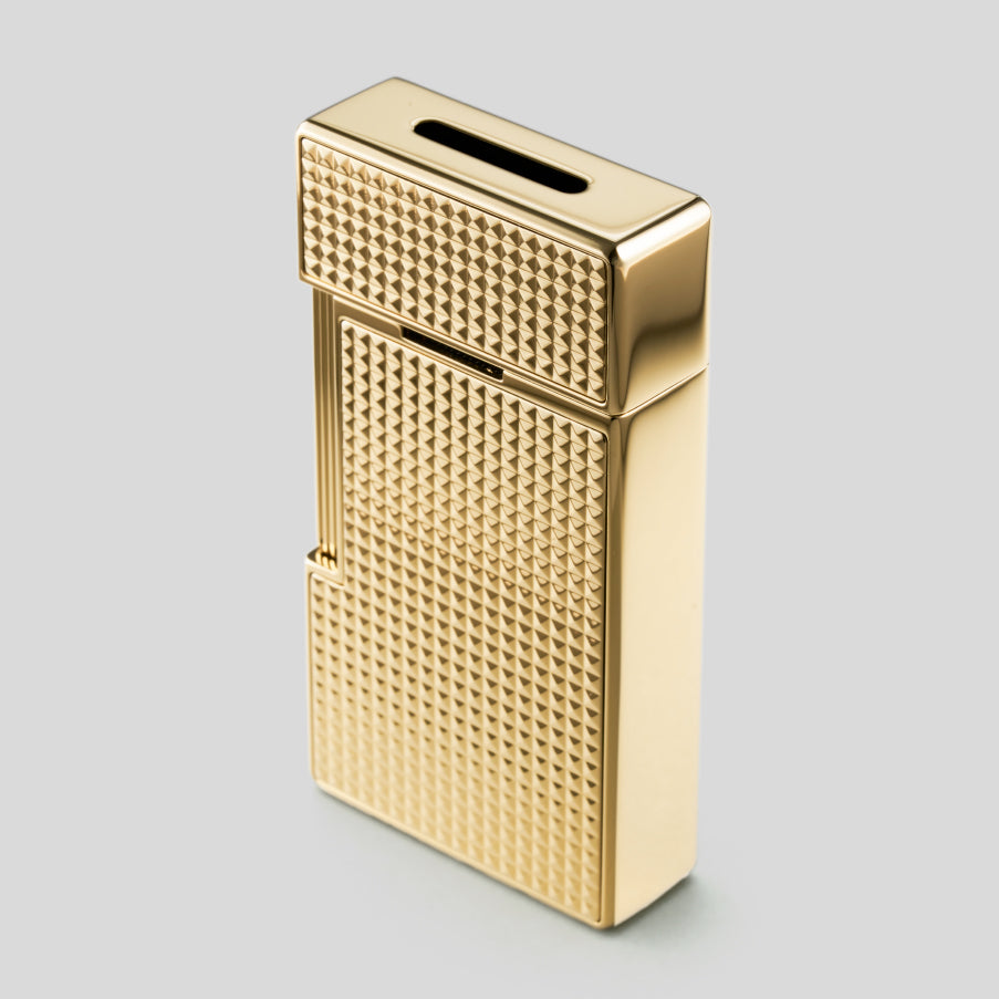 Li Biggy Diamond Head Golden Cigar Lighter | S.T. Dupont Accessory | Cigar Lighter | Migratory HK | 雪茄香港 | Cigar HK