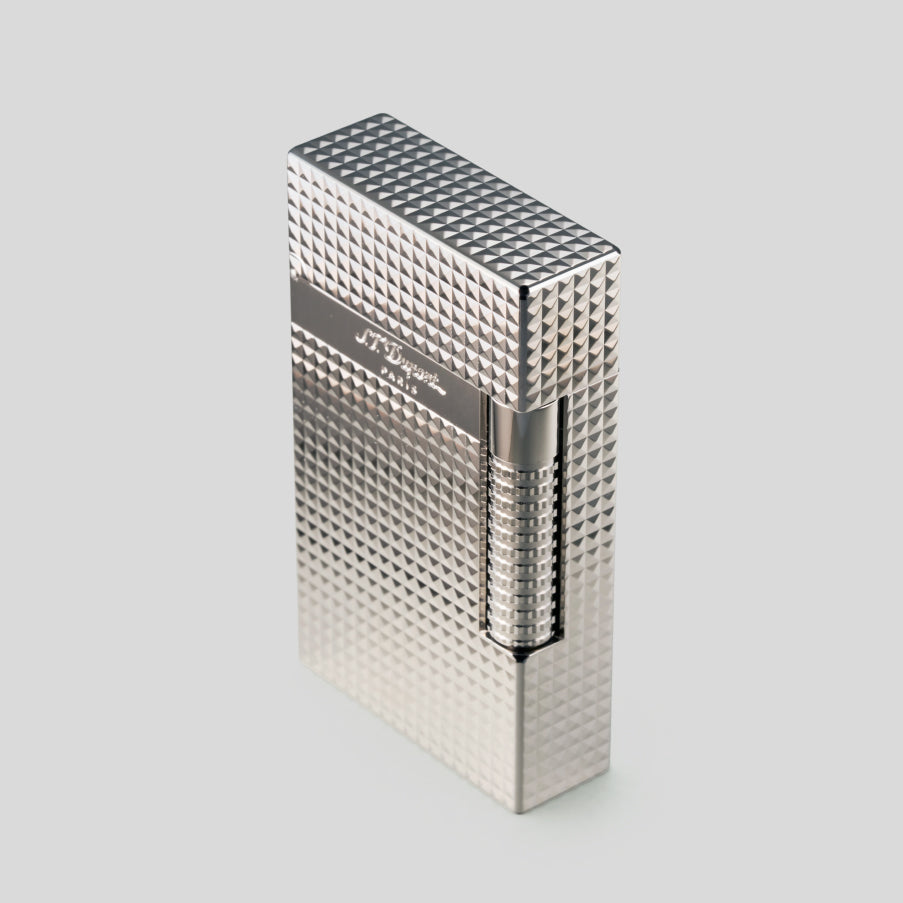 Li LE Grand Cling Diamond Head Silver Lighter | S.T. Dupont Accessory | Cigar Lighter | Migratory HK | 雪茄香港 | Cigar HK