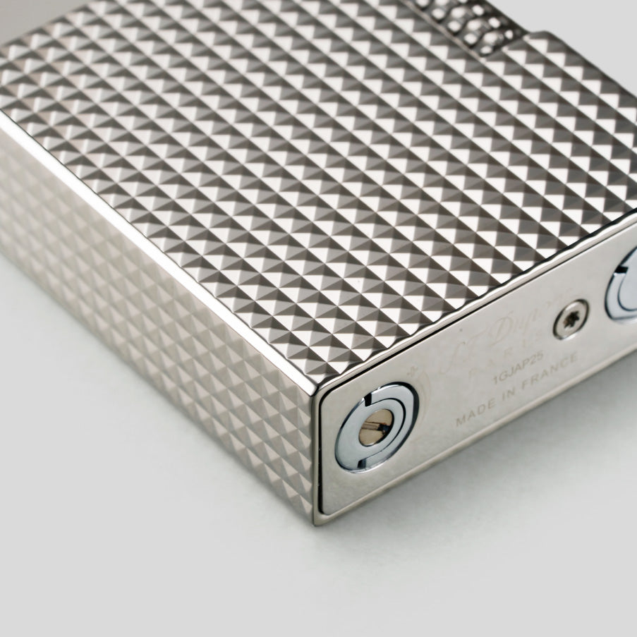 Li LE Grand Cling Diamond Head Silver Lighter | S.T. Dupont Accessory | Cigar Lighter | Migratory HK | 雪茄香港 | Cigar HK