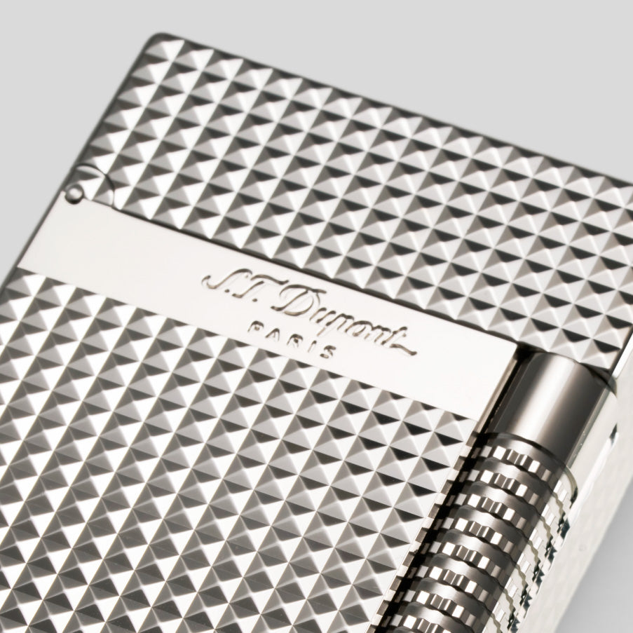 Li LE Grand Cling Diamond Head Silver Lighter | S.T. Dupont Accessory | Cigar Lighter | Migratory HK | 雪茄香港 | Cigar HK