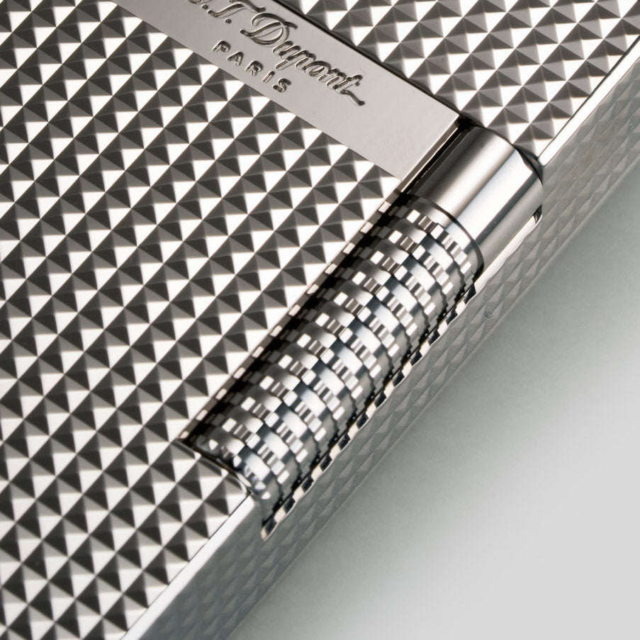 Li LE Grand Cling Diamond Head Silver Lighter | S.T. Dupont Accessory | Cigar Lighter | Migratory HK | 雪茄香港 | Cigar HK