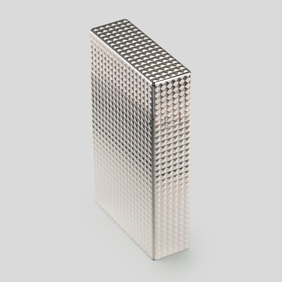 Li LE Grand Cling Diamond Head Silver Lighter | S.T. Dupont Accessory | Cigar Lighter | Migratory HK | 雪茄香港 | Cigar HK