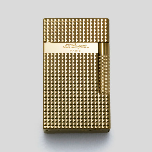 Li LE Grand Cling Diamond Head Yellow Gold Lighter | S.T. Dupont Accessory | Cigar Lighter | Migratory HK | 雪茄香港 | Cigar HK