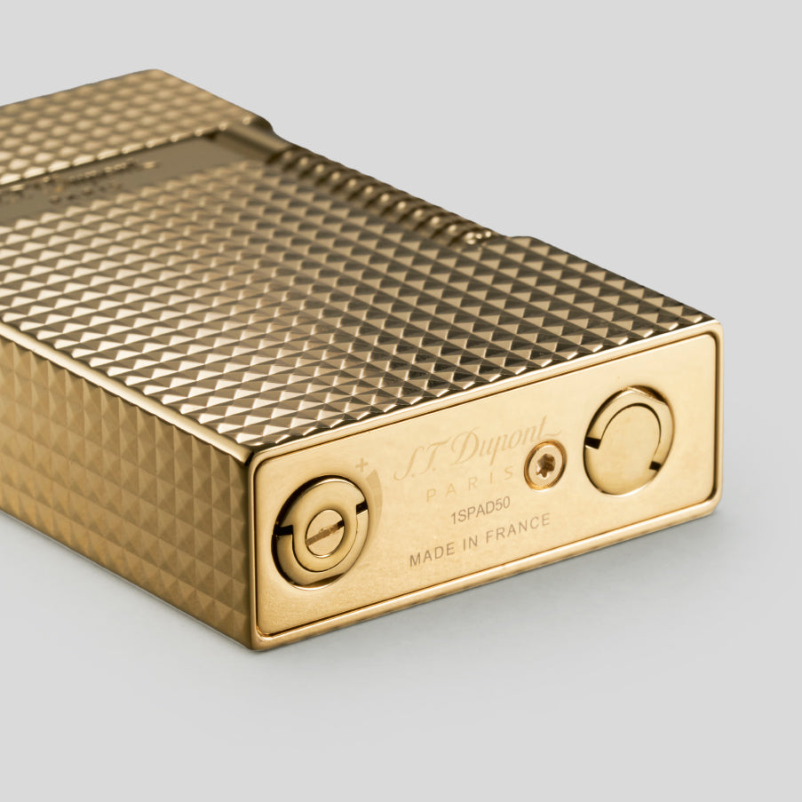 Li LE Grand Cling Diamond Head Yellow Gold Lighter | S.T. Dupont Accessory | Cigar Lighter | Migratory HK | 雪茄香港 | Cigar HK