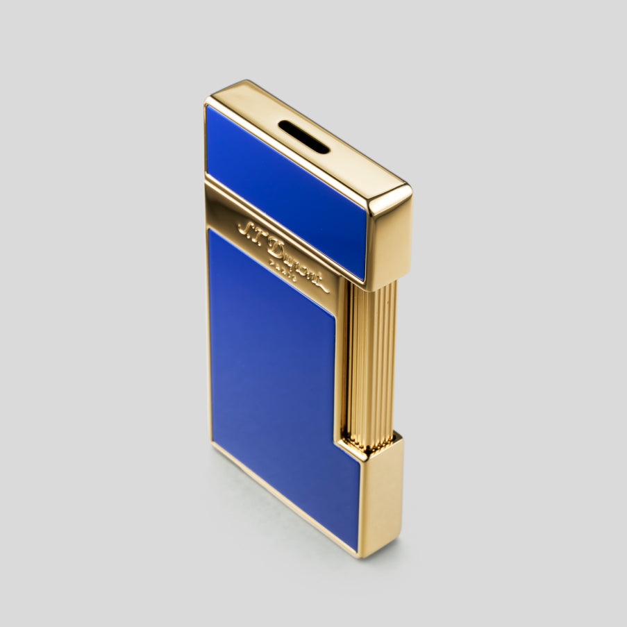 Li Slimmy Blue Lacquer / Golden Cigar Lighter | S.T. Dupont Accessory | Cigar Lighter | Migratory HK | 雪茄香港 | Cigar HK