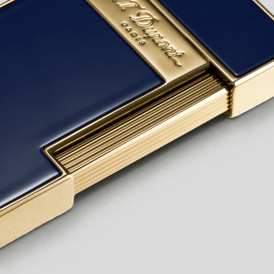 Li Slimmy Blue Lacquer / Golden Cigar Lighter | S.T. Dupont Accessory | Cigar Lighter | Migratory HK | 雪茄香港 | Cigar HK