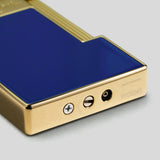 Li Slimmy Blue Lacquer / Golden Cigar Lighter | S.T. Dupont Accessory | Cigar Lighter | Migratory HK | 雪茄香港 | Cigar HK