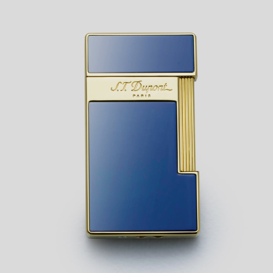 Li Slimmy Blue Lacquer / Golden Cigar Lighter | S.T. Dupont Accessory | Cigar Lighter | Migratory HK | 雪茄香港 | Cigar HK