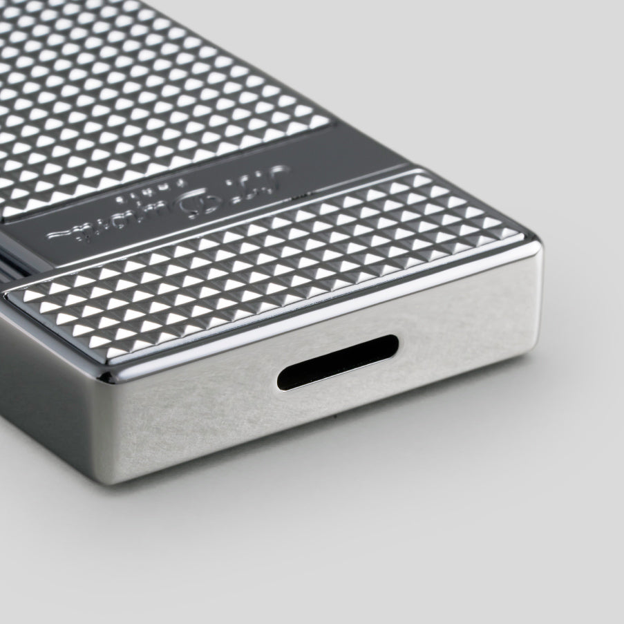 Li Slimmy Diamond Head Chrome Cigar Lighter | S.T. Dupont Accessory | Cigar Lighter | Migratory HK | 雪茄香港 | Cigar HK