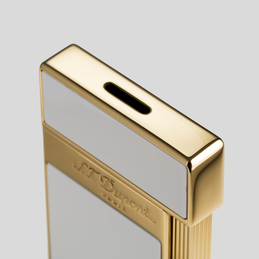 Li Slimmy White Lacquer / Golden Cigar Lighter | S.T. Dupont Accessory | Cigar Lighter | Migratory HK | 雪茄香港 | Cigar HK