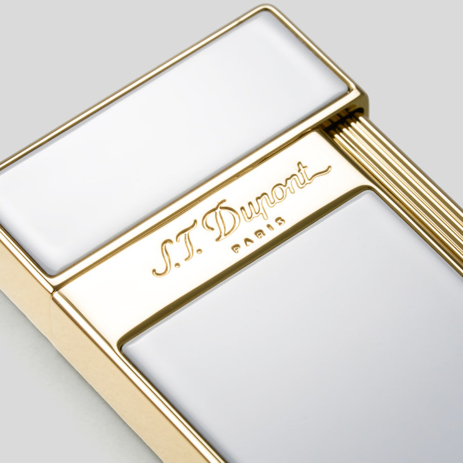 Li Slimmy White Lacquer / Golden Cigar Lighter | S.T. Dupont Accessory | Cigar Lighter | Migratory HK | 雪茄香港 | Cigar HK