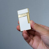 Li Slimmy White Lacquer / Golden Cigar Lighter | S.T. Dupont Accessory | Cigar Lighter | Migratory HK | 雪茄香港 | Cigar HK