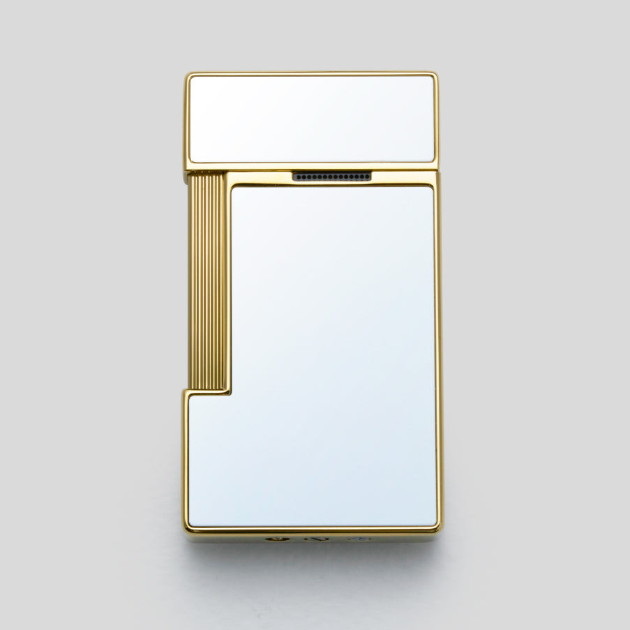 Li Slimmy White Lacquer / Golden Cigar Lighter | S.T. Dupont Accessory | Cigar Lighter | Migratory HK | 雪茄香港 | Cigar HK