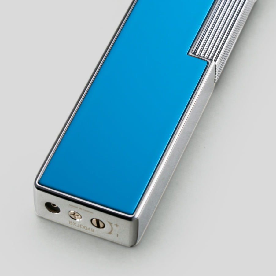 Li Twiggy Lightblue Lacquer / Chrome Cigar Lighter | S.T. Dupont Accessory | Cigar Lighter | Migratory HK | 雪茄香港 | Cigar HK