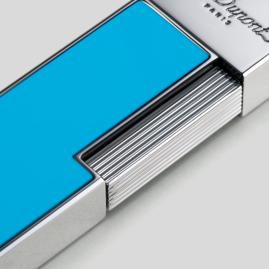 Li Twiggy Lightblue Lacquer / Chrome Cigar Lighter | S.T. Dupont Accessory | Cigar Lighter | Migratory HK | 雪茄香港 | Cigar HK