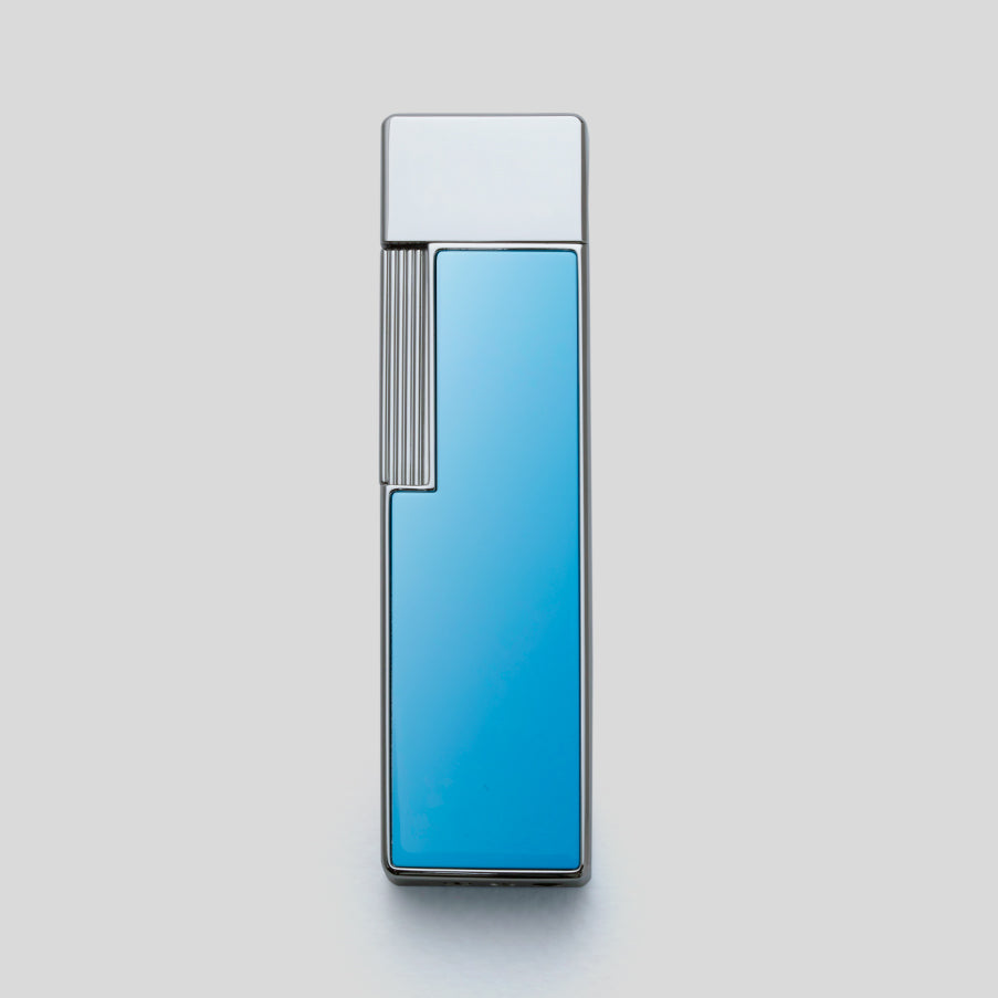 Li Twiggy Lightblue Lacquer / Chrome Cigar Lighter | S.T. Dupont Accessory | Cigar Lighter | Migratory HK | 雪茄香港 | Cigar HK