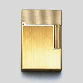 Ligne Line 2 Small Brushed Yellow Gold Lighter