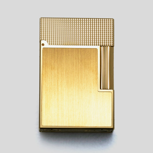Ligne Line 2 Small Brushed Yellow Gold Lighter