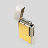 Ligne Line 2 Small Platinum and Brushed Gold Lighter | S.T. Dupont Accessory | Cigar Lighter | Migratory HK | 雪茄香港 | Cigar HK
