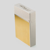 Ligne Line 2 Small Platinum and Brushed Gold Lighter | S.T. Dupont Accessory | Cigar Lighter | Migratory HK | 雪茄香港 | Cigar HK