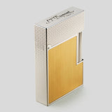 Ligne Line 2 Small Platinum and Brushed Gold Lighter | S.T. Dupont Accessory | Cigar Lighter | Migratory HK | 雪茄香港 | Cigar HK