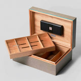 Z80 Humidor Grey Oak/Cyan
