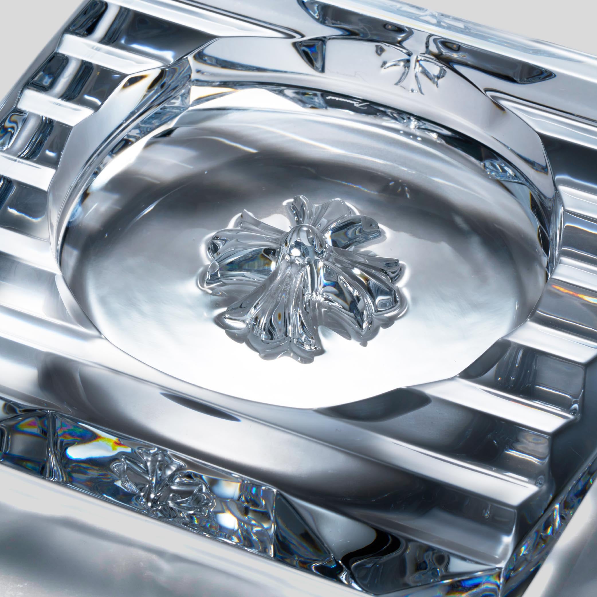 Chrome Hearts x Baccarat crystal ashtray, cigar-use angle