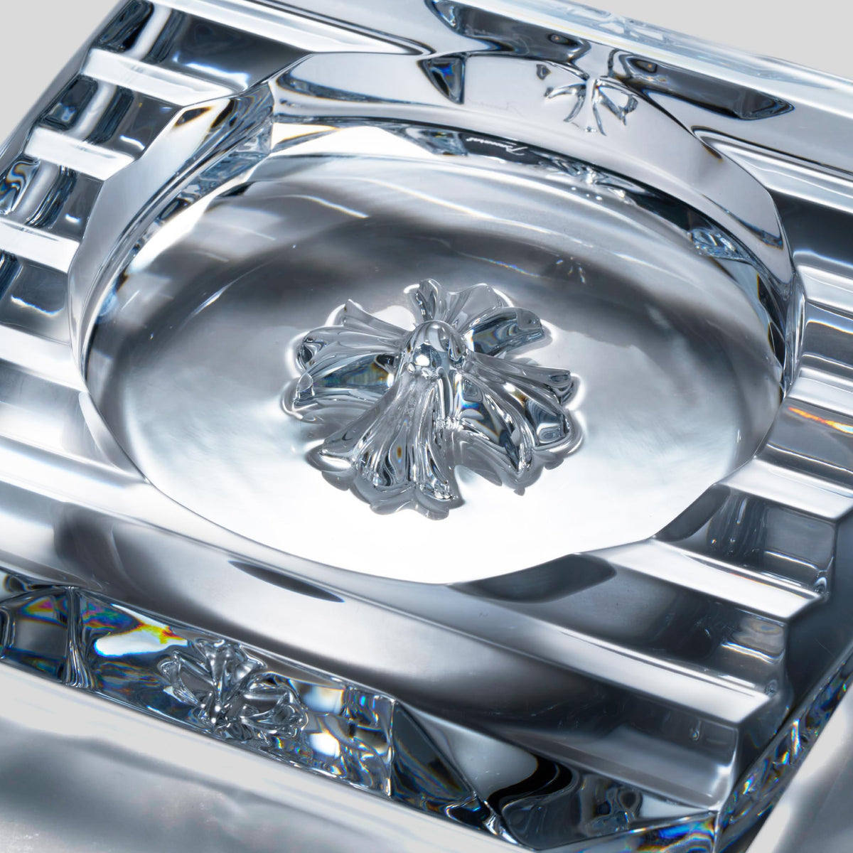 Chrome Hearts x Baccarat crystal ashtray, cigar-use angle