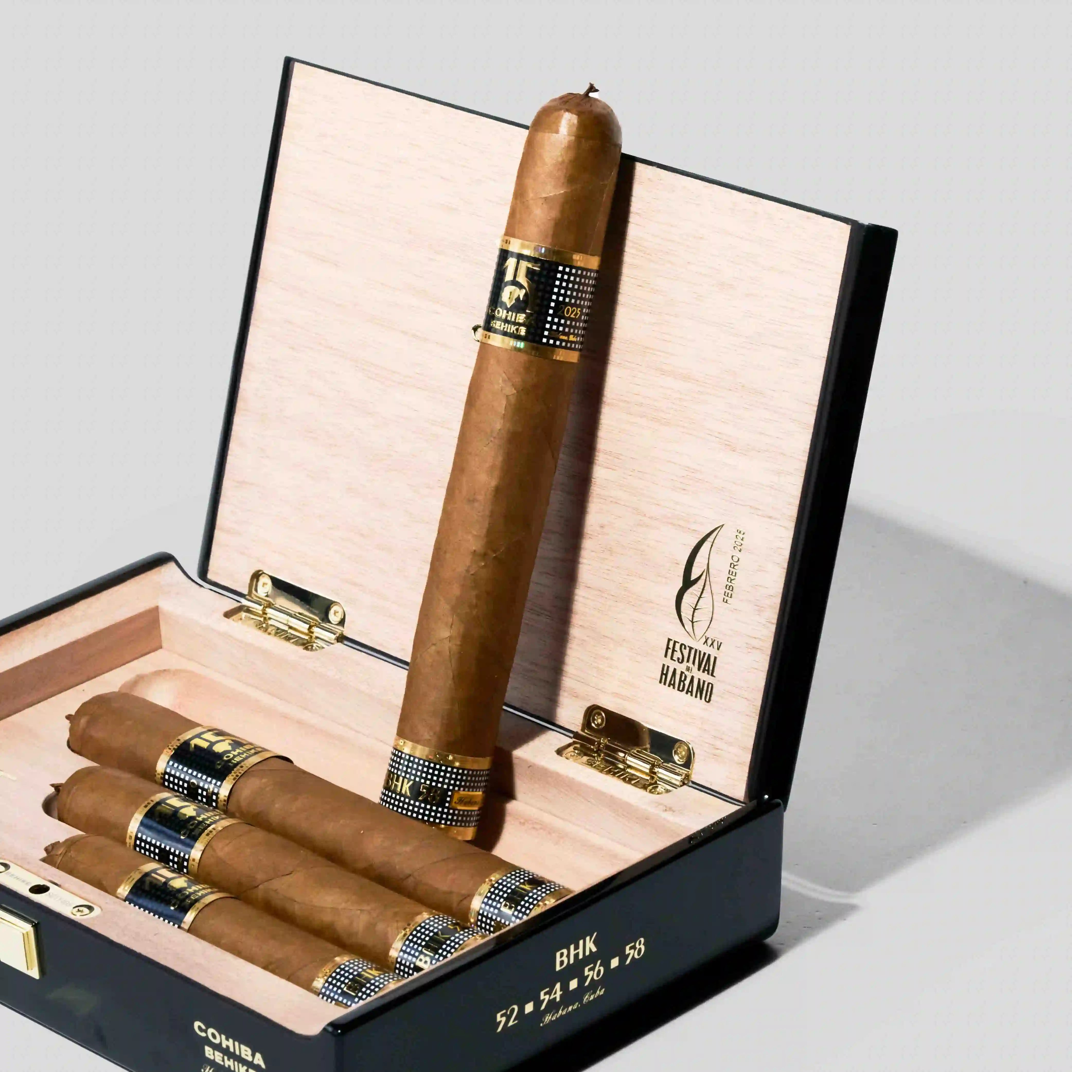 Cohiba Behike gift box branding detail Hong Kong