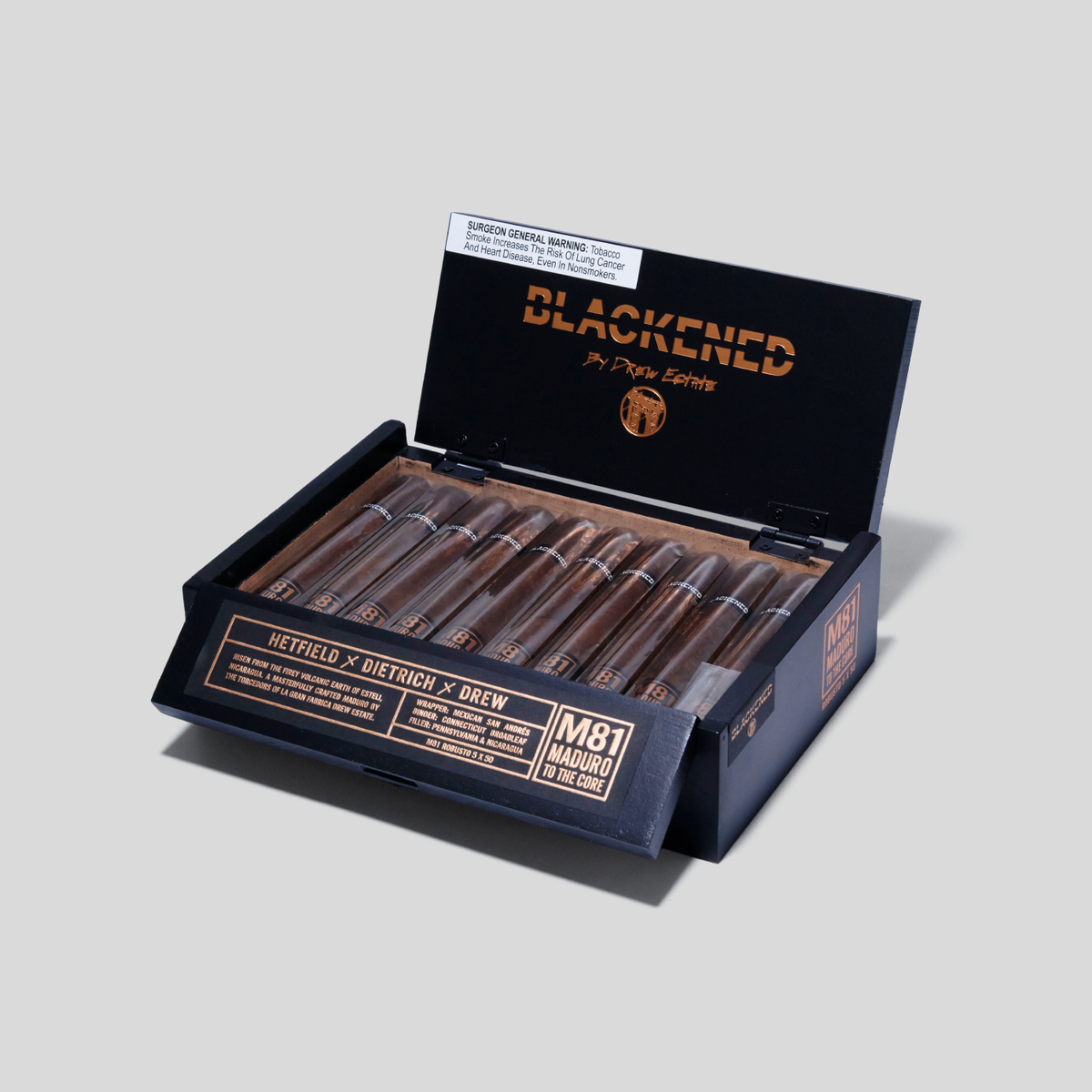 Blackened by Drew Estate Maduro to the core M81 Robusto New World Cigars Online