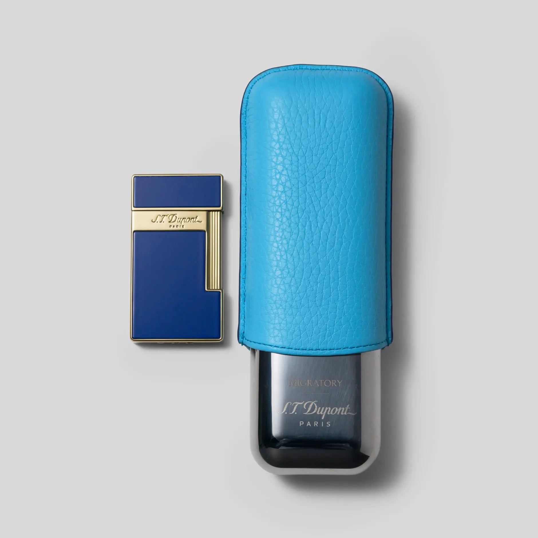 S.T. Dupont Blue Slimmy Travel Set