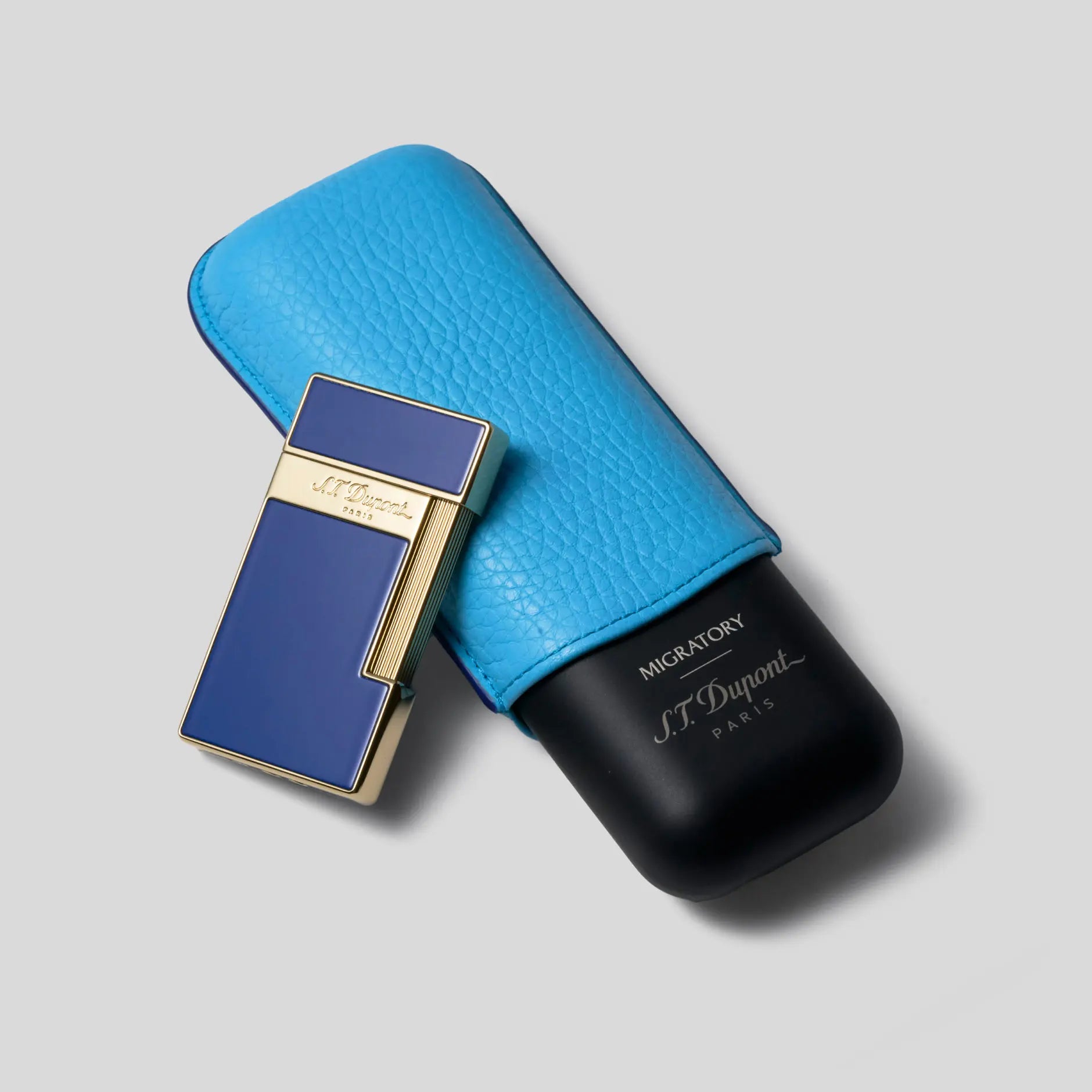 S.T. Dupont Blue Slimmy Travel Set