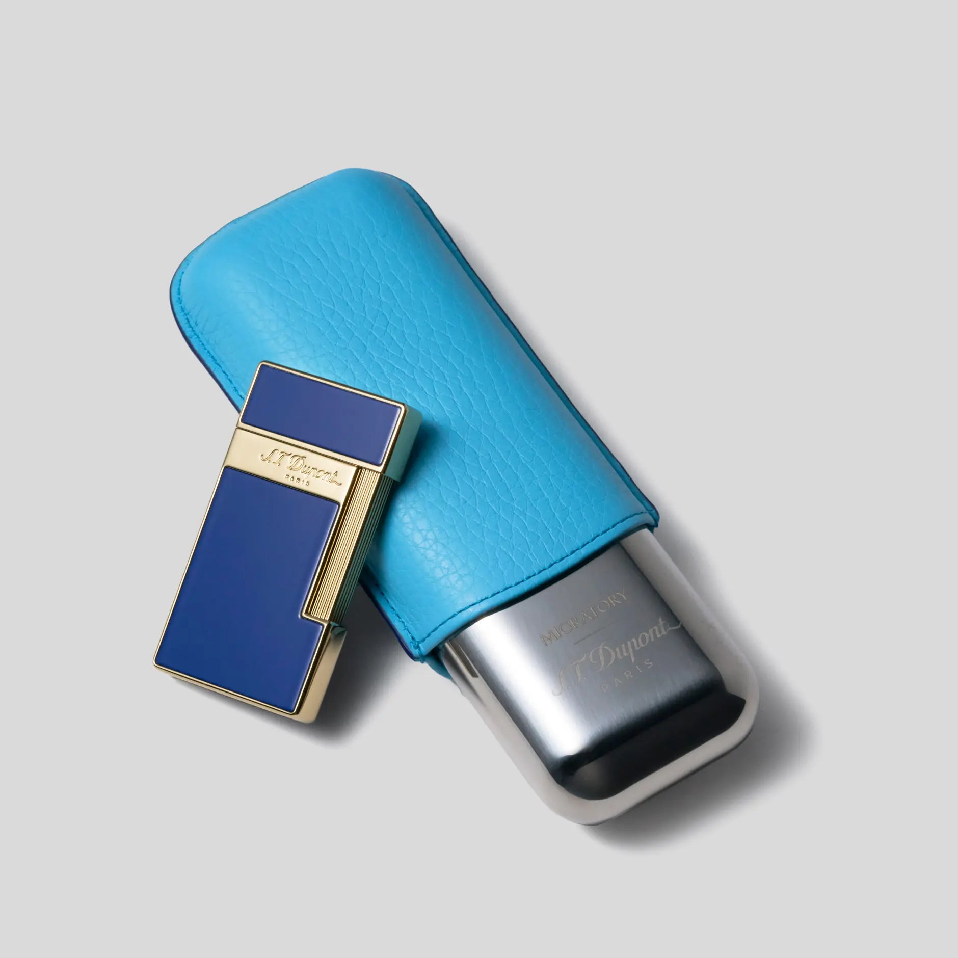 S.T. Dupont Blue Slimmy Travel Set