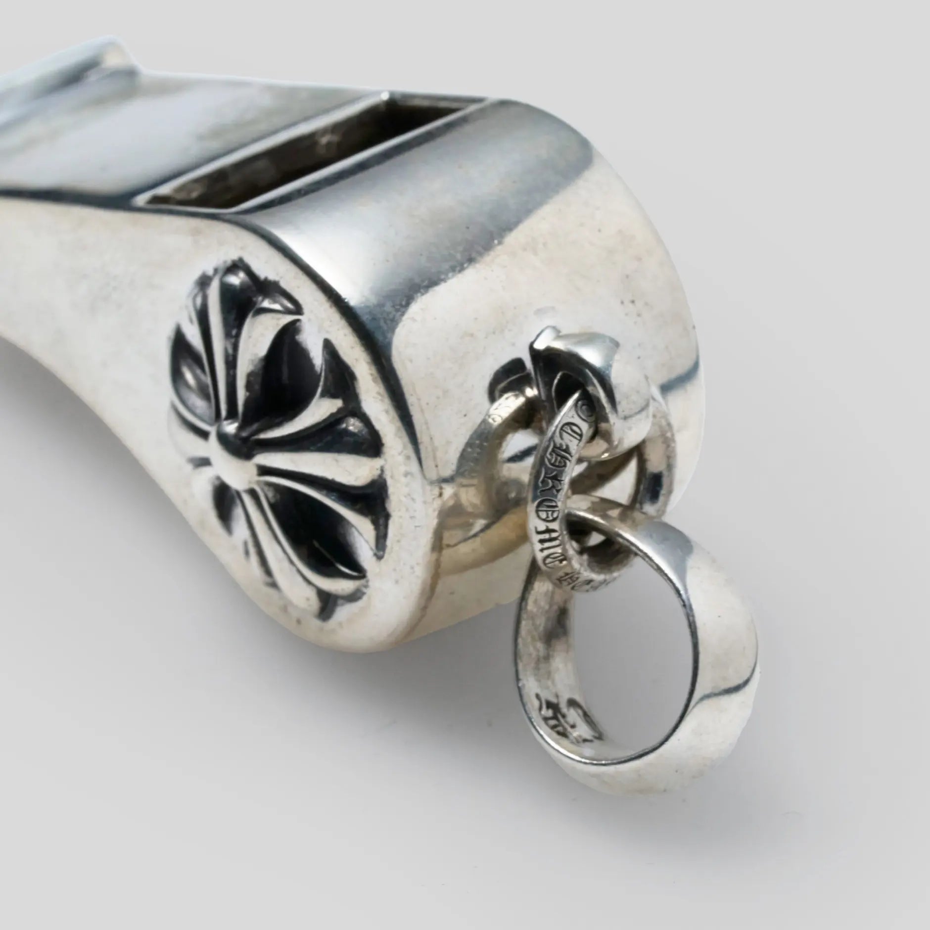 Silver Whistle Pendant Necklace