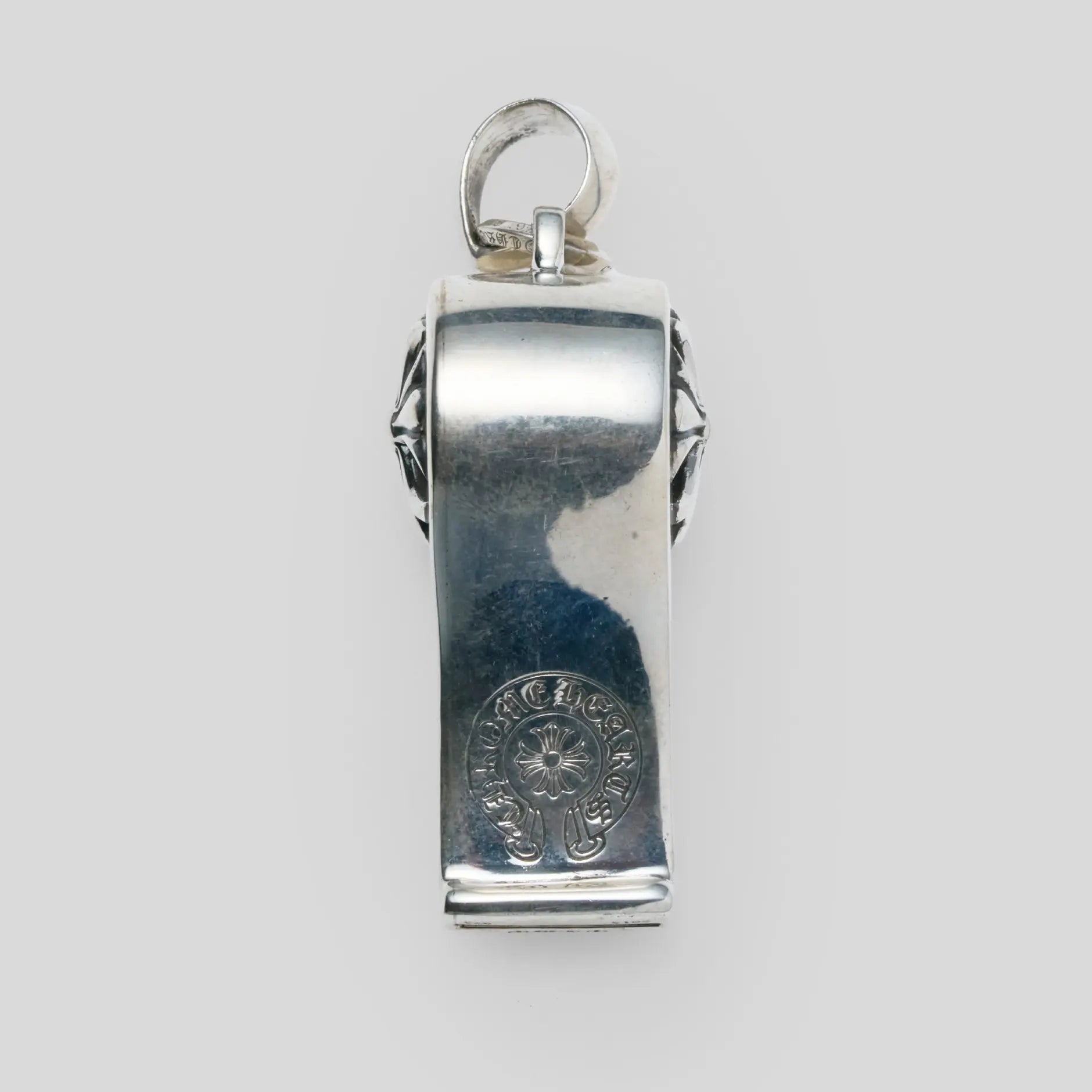 Silver Whistle Pendant Necklace