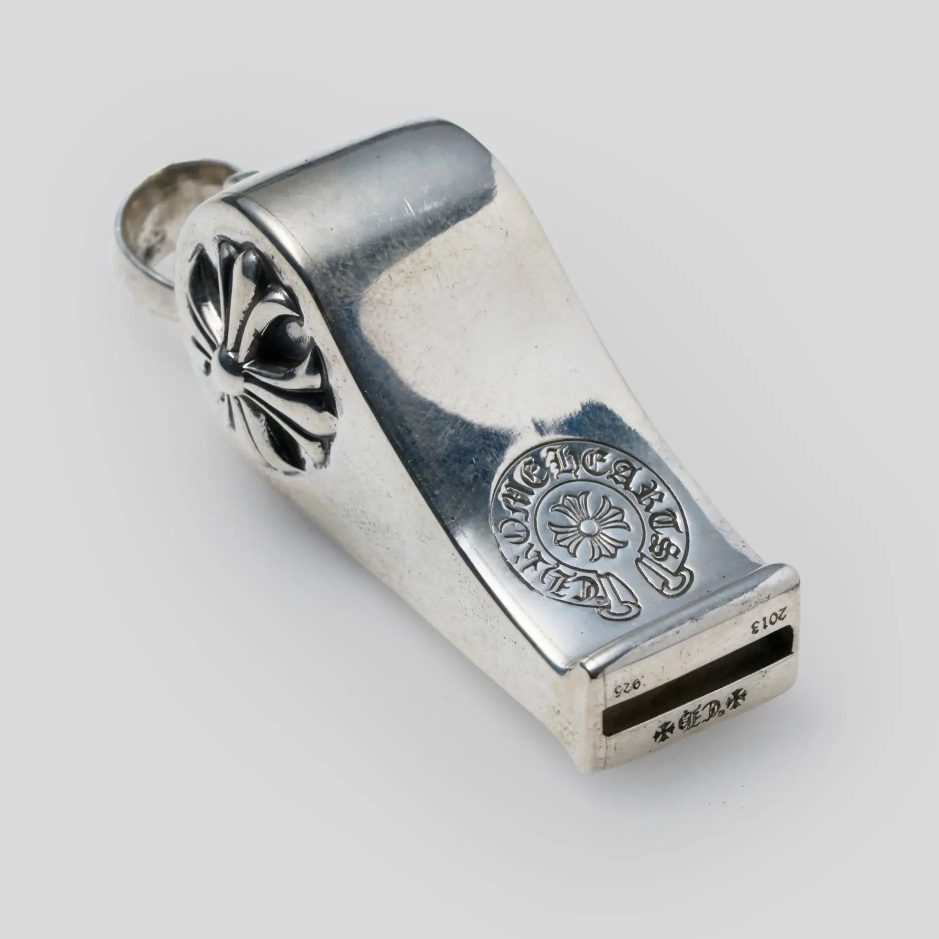 Silver Whistle Pendant Necklace